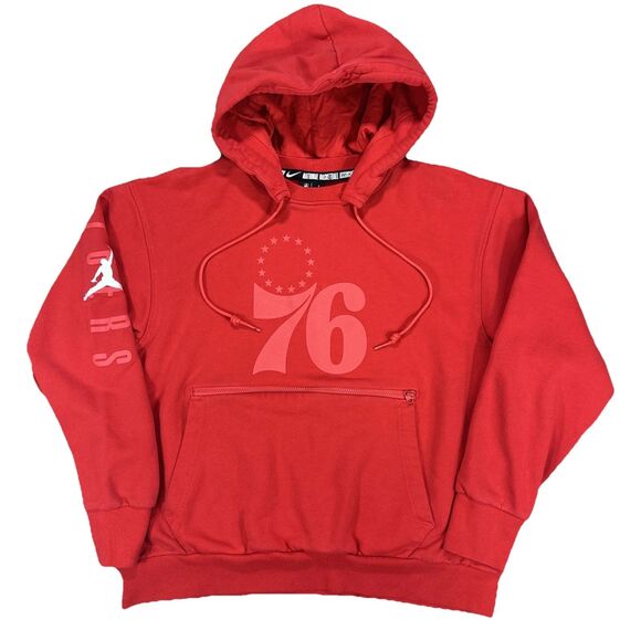 Air Jordan Philadelphia 76ers Courtside Hoodie Red Statement Edition Men's SZ XL - Picture 1 of 7